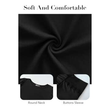 DOROSE Womens Puff Sleeve Blouses - Chic Summer Tops