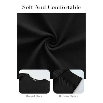 DOROSE Womens Puff Sleeve Blouses - Chic Summer Tops