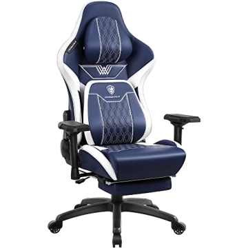 Dowinx Big and Tall Ergonomic Gaming Chair with Footrest and 4D Armrests