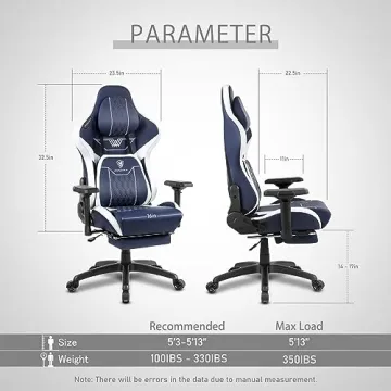 Dowinx Big and Tall Gaming Chair with Ergonomic Design