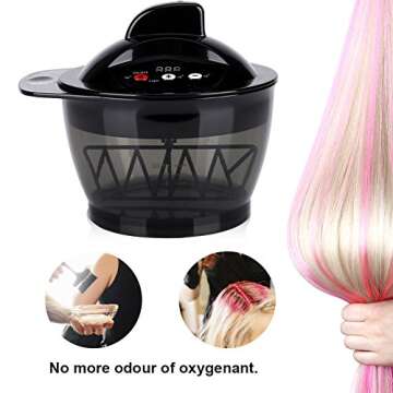 Hair Color Mixing Bowls | Electric 320ML Dye Mixing Bowls with LCD Display