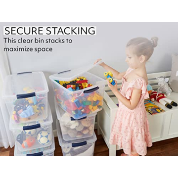 Rubbermaid Stackable 32 Qt Storage Containers - 6 Pack