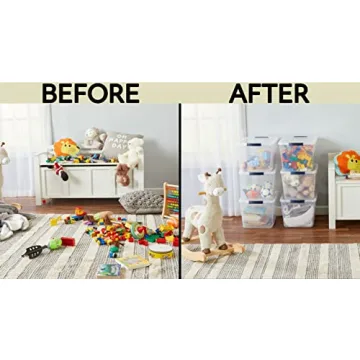 Rubbermaid Stackable 32 Qt Storage Containers - 6 Pack