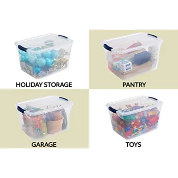 Rubbermaid Stackable 32 Qt Storage Containers - 6 Pack