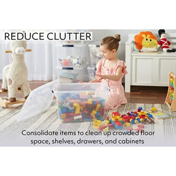 Rubbermaid Stackable 32 Qt Storage Containers - 6 Pack