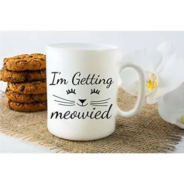 I'm Getting Meowied Ceramic Mug for Cat Lovers Engagement