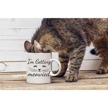 I'm Getting Meowied Ceramic Mug for Cat Lovers Engagement
