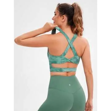 JOYSPELS Sports Bras for Women Extra Comfort Criss-Cross Back Padded Workout Tops for Women Medium Support