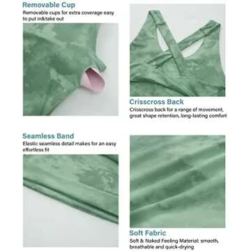 JOYSPELS Sports Bras for Women Extra Comfort Criss-Cross Back Padded Workout Tops for Women Medium Support