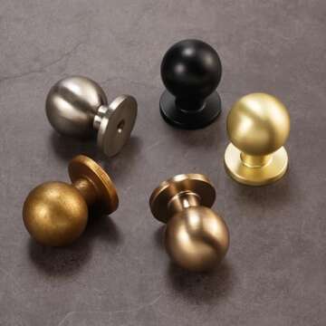 POVEFONK 10 Pack Antique Brass Kitchen Cabinet Knobs Vintage Drawer Knobs Aged Bronze Kitchen Cabinet Hardware Zinc Alloy Kitchen Handles Drawer Knobs Dresser Handles