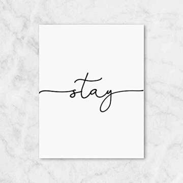 Set of 3 Prints, Let's Stay Home Print, Minimalist Print, Scandinavian Wall Art, Bedroom Decor, Rustic Wall Decor, 11x14inch UnFramed