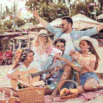 Bubble Machine Gun, Bubbles Makers Toys for Boys Girls Age 3 4 5 6 7 8 9 10 11 12, 80 Holes Bubbles ...