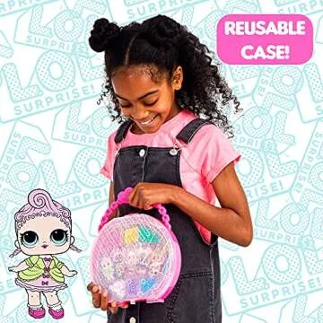 L.O.L. Surprise! Jewelry Activity Case, Create Your Own LOL Surprise Jewelry, Bead Kit Great for Travel and On-The-Go, 100+ Custom Accessories, DIY Jewelry Kit for Kids Ages 5, 6, 7, 8, 9