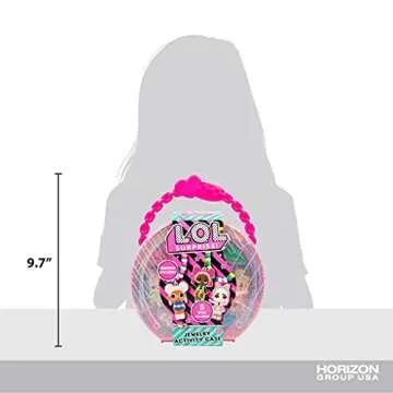 L.O.L. Surprise! Jewelry Activity Case, Create Your Own LOL Surprise Jewelry, Bead Kit Great for Travel and On-The-Go, 100+ Custom Accessories, DIY Jewelry Kit for Kids Ages 5, 6, 7, 8, 9