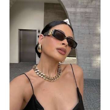 Kenneth Jay Lane Polished Gold Long Tapered Hoop Clip Earrings (Wide Clip Hoop - Large)