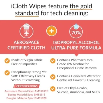 iCloth 70% Isopropyl Alcohol Wipes – Large 100 Count