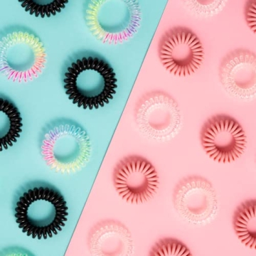 invisibobble Original Traceless Spiral Hair Ties with Strong Grip, Non-Soaking, Hair Accessories for Women - Crystal Clear , 3 Count (Pack of 1)