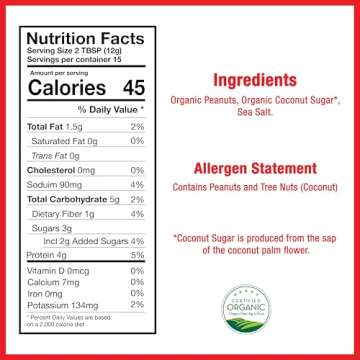 Betty Lou's 100% Organic Powdered Peanut Butter, Gluten Free, Vegan, Low Calorie, All Natural, High ...