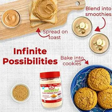 Betty Lou's 100% Organic Powdered Peanut Butter, Gluten Free, Vegan, Low Calorie, All Natural, High Protein, Deliciously Healthy, Just Add Water (6.35 Oz)