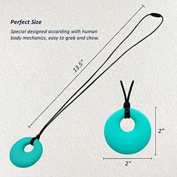 Sensory Chew Necklaces for Kids - Safe Silicone 4 Pack