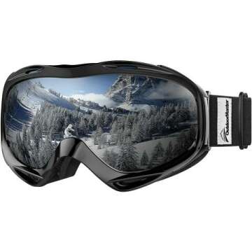 OutdoorMaster OTG Ski Goggles for All Ages - UV Protected