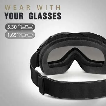 OutdoorMaster OTG Ski Goggles for All Ages - UV Protected