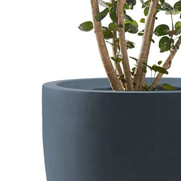 Modern Kante Concrete Planters Set for Home and Garden