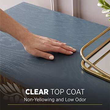 1/2 pt Minwax 23333 Clear Polycrylic Water-Based Protective Finish Satin