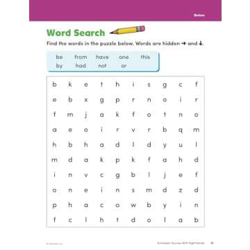 Scholastic Success with Sight Words Workbook