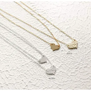 MEVECCO Layered Heart Pendant Necklace for Women