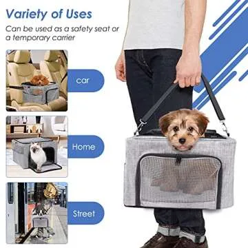 Comfort and Safe Dog Booster Car Seat for Small Pets