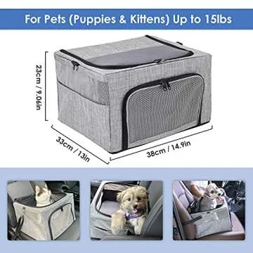 Comfort and Safe Dog Booster Car Seat for Small Pets