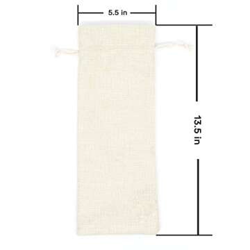 Present for Teacher Gift for Coworkers Teacher Appreciation gifts Wine bags-Teacher's Survival kits Wine bags-Cotton linen Drawstring Wine bottle bags