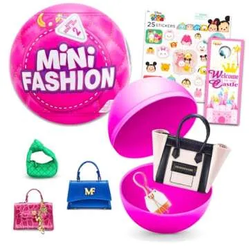 Zuru 5 Surprise Mini Brands Fashion Mystery Set - Bundle with Shopkins Stickers (Fashion Series)