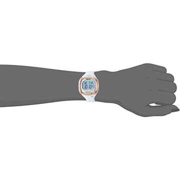 Timex Women's Ironman Triathlon Transit 33mm Resin Strap Watch – Rose Gold Top-Ring & White Resin Strap