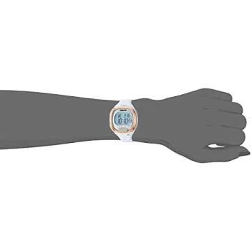 Timex Women's Ironman Triathlon Transit 33mm Resin Strap Watch – Rose Gold Top-Ring & White Resin Strap