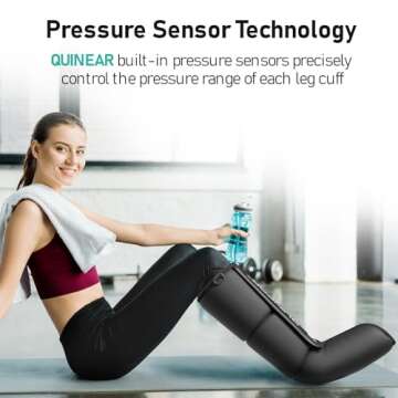 QUINEAR Leg Recovery System for Athletes, Recovery Boots, Leg Compression Massager for Circulation a...