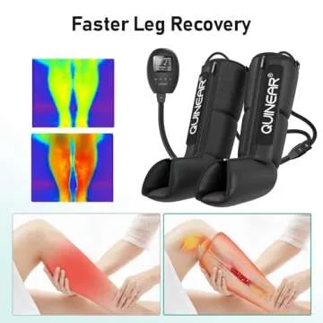 QUINEAR Leg Recovery System for Athletes, Recovery Boots, Leg Compression Massager for Circulation and Pain Relief - Time Adjustable(FSA or HSA Approved)