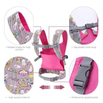 Baby Doll Carrier Front and Back Baby Doll Accessories Backpack Kid Toddlers Play Toy Baby Carriers ...