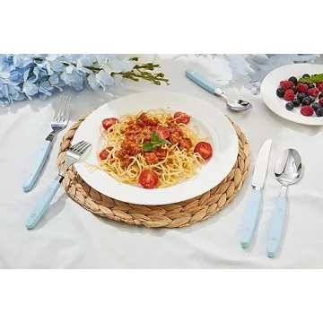 ANNOVA 20-Piece Stainless Steel Silverware Set with Color Handle