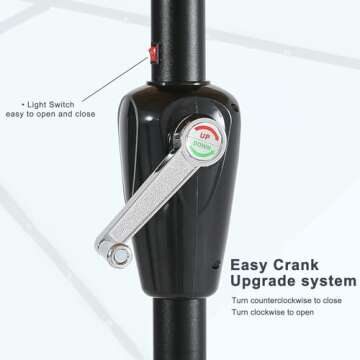 MASTERCANOPY Patio Umbrella with Solar Lights (7.5ft)