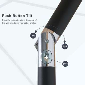 MASTERCANOPY Patio Umbrella with Solar Lights (7.5ft)