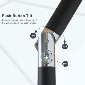 MASTERCANOPY Patio Umbrella with Solar Lights (7.5ft)