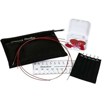 ChiaoGoo Circular Knitting Needle - Stainless Steel, 10 cm, Flexible Cables