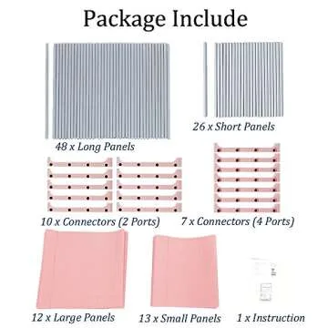 Angotrade Book Shelf Book Shelves 30 inch Bookcase Folding Book Shelves Bookshelf (Pink - 9 Cube)