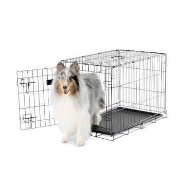Carlson Secure Foldable Metal Dog Crate for Medium Pets