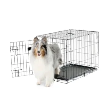 Carlson Secure Foldable Metal Dog Crate for Medium Pets