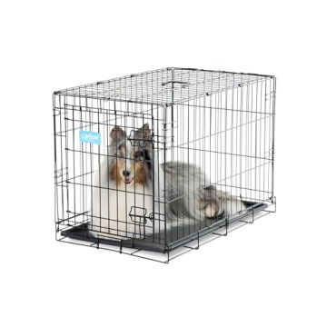 Carlson Secure Foldable Metal Dog Crate for Medium Pets