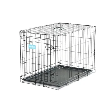 Carlson Secure Foldable Metal Dog Crate for Medium Pets