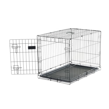 Carlson Secure Foldable Metal Dog Crate for Medium Pets